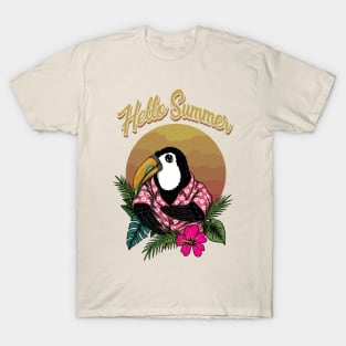 Toucan bird hello summer T-Shirt